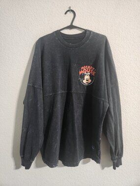 Disney Mickey Mouse Mouseketeer Club Spirit Jersey Black Wash size XS